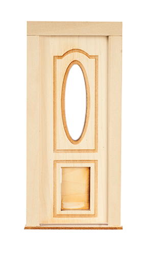 Oval Cutout Door with Pet Door